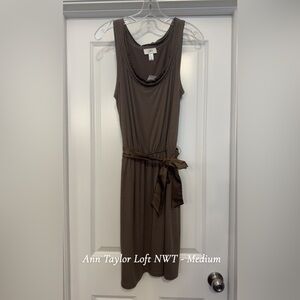 LOFT Olive Sheath Dress Sleeveless Dress